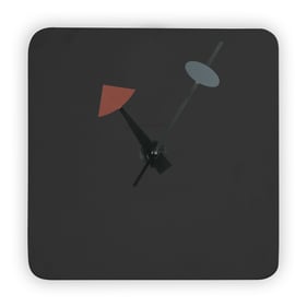 LeisureMod Manchester Black Modern Wall Clock