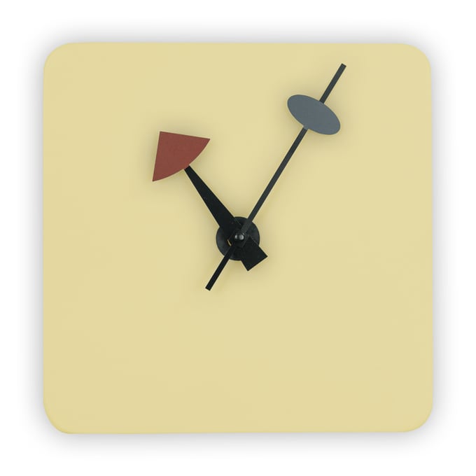 LeisureMod Manchester Cream Square Wall Clock LSM-MCLS9CR