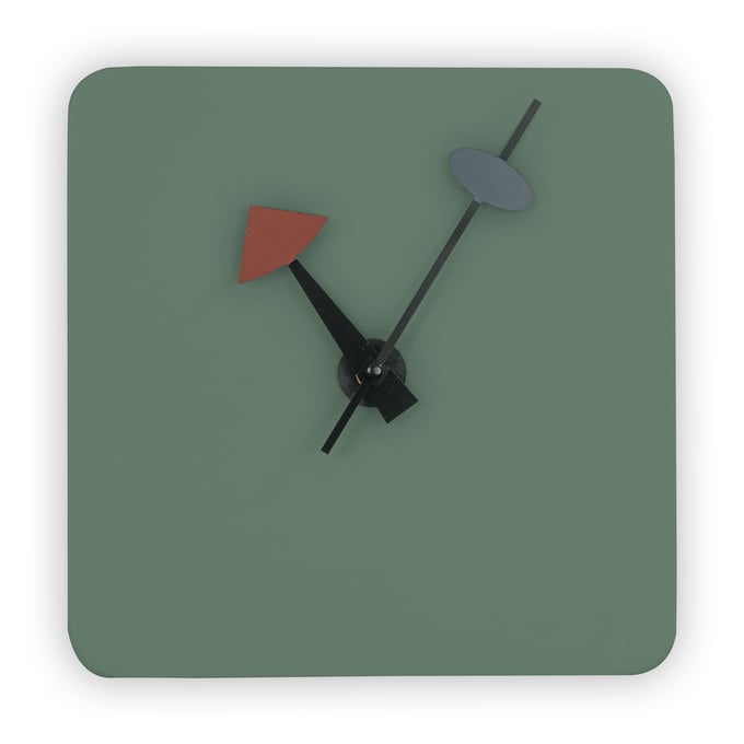 LeisureMod Manchester Ocean Green Square Wall Clock LSM-MCLS9OG