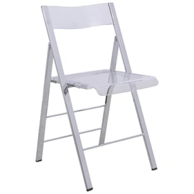 LeisureMod Menno Clear Folding Chair