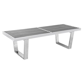 Design Edge Greenhill  Silver 4 Feet Platform Bench