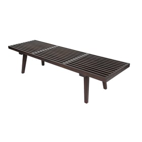 LeisureMod Inwood Dark Walnut 5 Feet Platform Bench