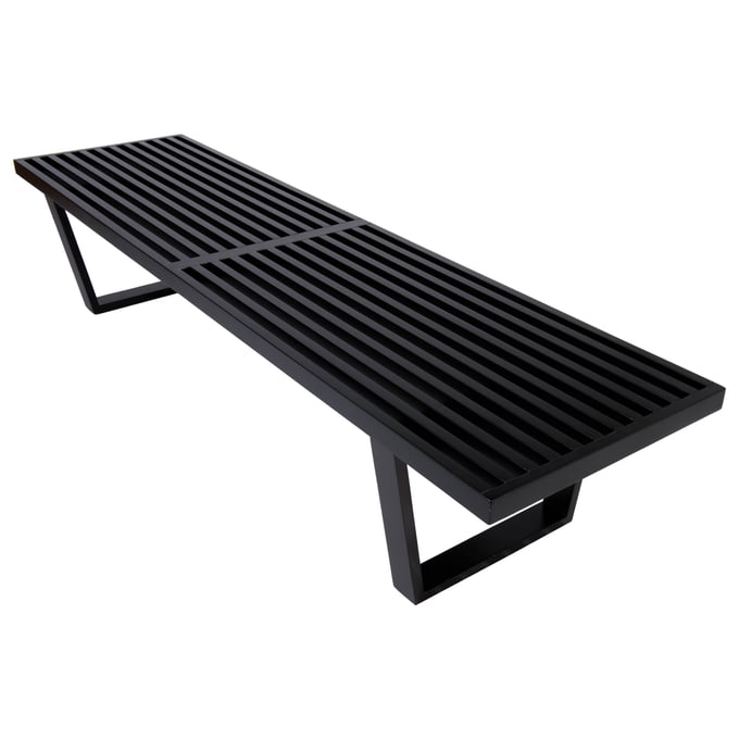 LeisureMod Inwood Black 6 Feet Platform Bench The Classy Home