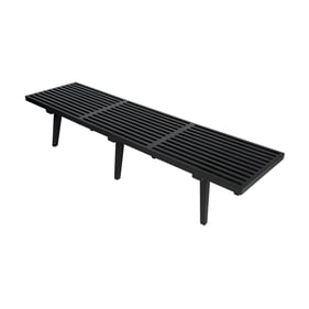 LeisureMod Inwood Black 6 Feet Platform Bench