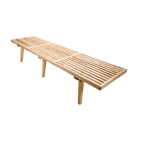 LeisureMod Inwood Natural 6 Feet Platform Bench