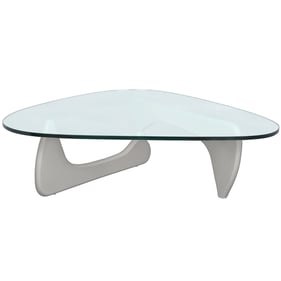 LeisureMod Imperial Grey Triangle Coffee Table