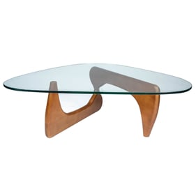 Design Edge Fingal Head  Light Walnut Triangle Coffee Table