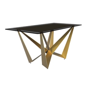 LeisureMod Nuvor Black Rectangular Dining Table