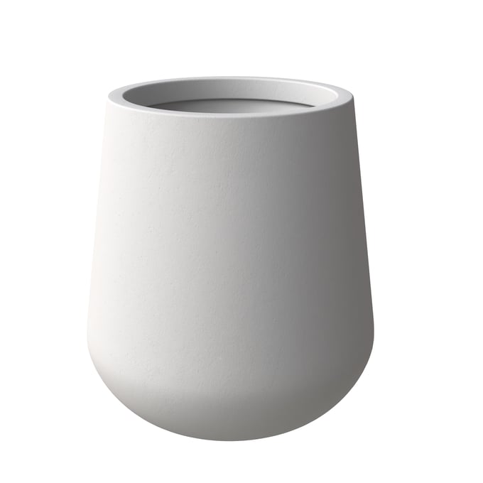 LeisureMod Orchid White 11.8 Inch Planter LSM-OP12W