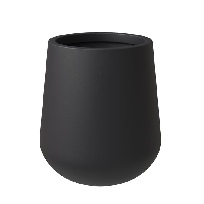 LeisureMod Orchid Black 7.1 Inch Planter LSM-OP8BL