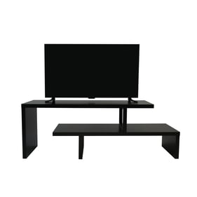 LeisureMod Orford Ebony Wood TV Stand