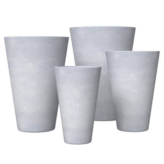 LeisureMod Pebble Grey Planter Set LSM-PP20-24-28-31GR