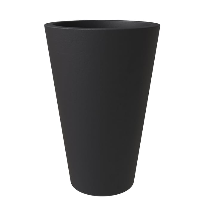 LeisureMod Pebble Black 11.8 Inch Planter LSM-PP20BL