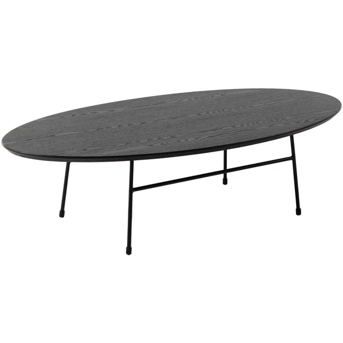 LeisureMod Rossmore Black Steel Frame 3pc Coffee Table Set LSM-RSBL-46NW-OCT-S2