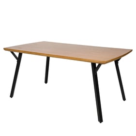 LeisureMod Ravenna 63 Inch Wood Top Y-Shaped Joint Legs Dining Table