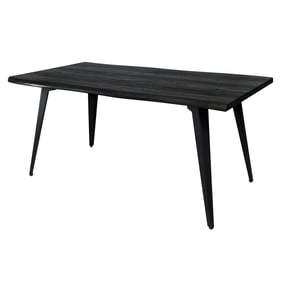 LeisureMod Ravenna Ebony Wood Dining Table