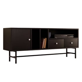 LeisureMod Rochester Ebony TV Stand