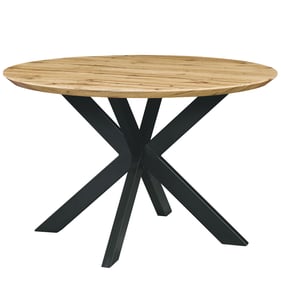 LeisureMod Ravenna Natural Wood Modern Dining Table