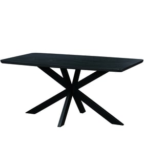 LeisureMod Ravenna Ebony Wood Rectangular Dining Table