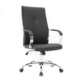 LeisureMod Sonora Black Conference Office Chair