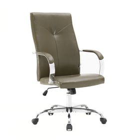 LeisureMod Sonora Olive Green Conference Office Chair