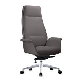 LeisureMod Summit Grey Tall Office Chair