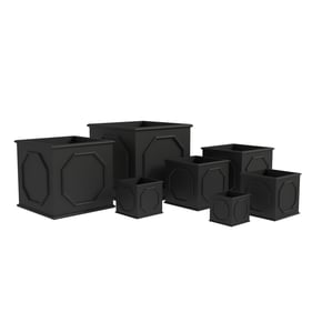 LeisureMod Meadow Black Planter