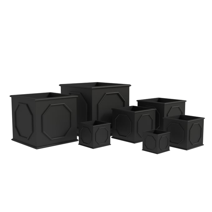 LeisureMod Meadow Black Planter LSM-SP8-10-13-15-18-22-26BL