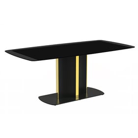 LeisureMod Sylva Black Dining Table