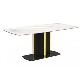 LeisureMod Sylva White Dining Table