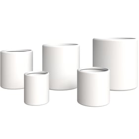 LeisureMod Tundra White Planter Set