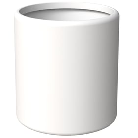 LeisureMod Tundra White 12 Inch Planter