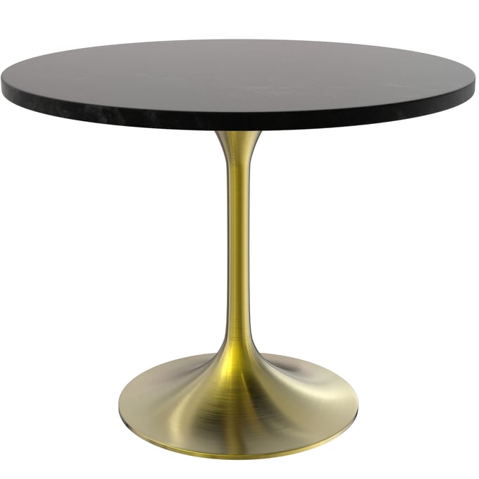 LeisureMod Verve Gold Black 36 Inch Dining Table LSM-VT20BG-36BLM