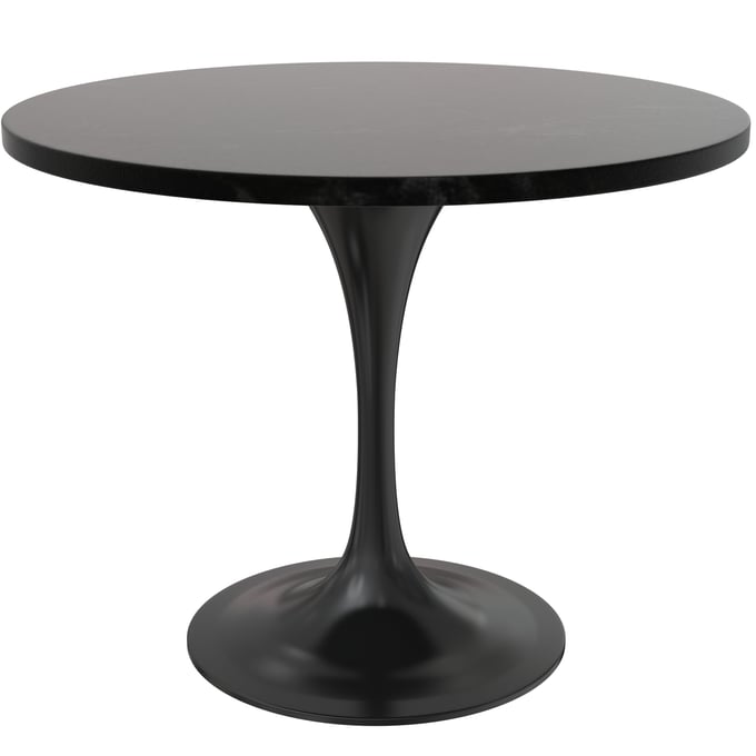 LeisureMod Verve Black MDF 36 Inch Dining Table LSM-VT20BL-36BLM