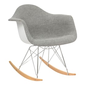 LeisureMod Wilson Grey Eiffel Rocking Chair