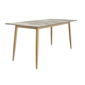 LeisureMod Zayle Deep Grey Dining Table