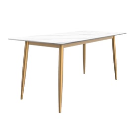 LeisureMod Zayle White Dining Table