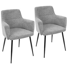 2 LumiSource Andrew Grey Dining Chairs