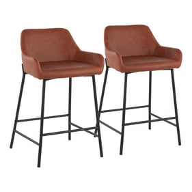 2 LumiSource Daniella Camel Counter Stools