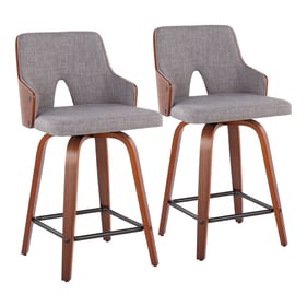 2 LumiSource Stella Light Grey Counter Stools