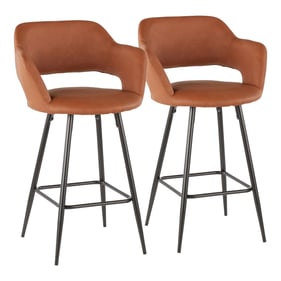 2 LumiSource Margarite Brown Counter Stools