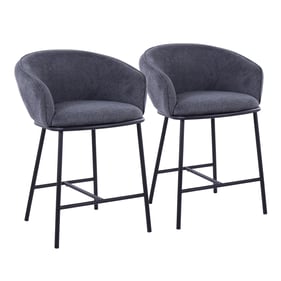 2 LumiSource Ashland Charcoal Counter Stools