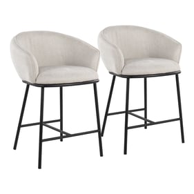 2 LumiSource Ashland Cream Counter Stools