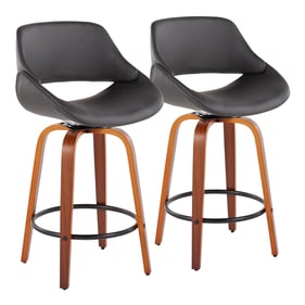 2 LumiSource Fabrico Grey Counter Stools