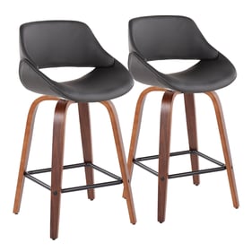 2 LumiSource Fabrico Grey PU Counter Stools