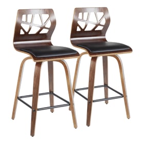 2 LumiSource Folia Black Counter Stools