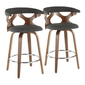 2 LumiSource Gardenia Charcoal Counter Stools