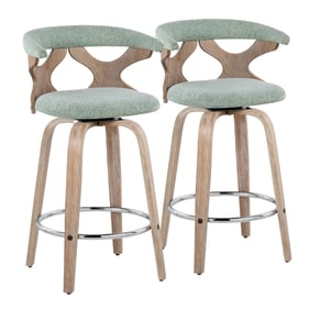 2 LumiSource Gardenia Seafoam Green 26 Inch Swivel Counter Stools