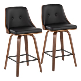 2 LumiSource Gianna Black 26 Inch Counter Stools