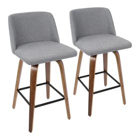 2 LumiSource Tintori Grey Counter Stools